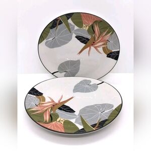 Sango Larry Laslo Bird Of Paradise Luncheon Salad Plates Lot 2 Maui Vintage 7.5"